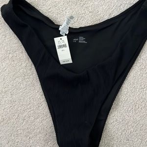 Aerie large black rib swim bottom NWT